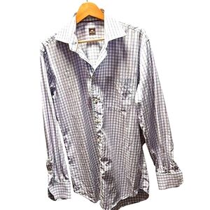 Peter Millar Medium Blue Casual Button Down Shirt